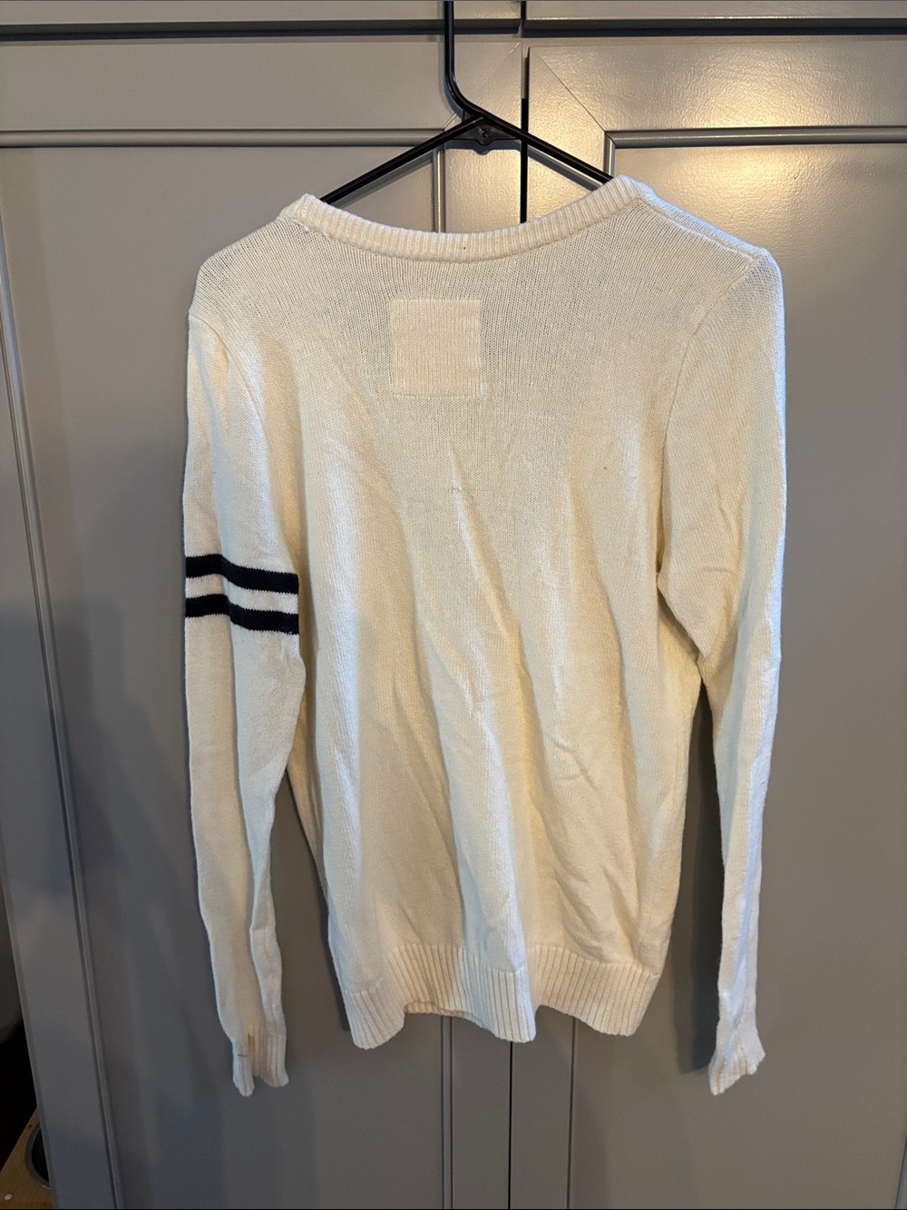 Hollister L IvoryY2K Preppy Varsity cardigan . Vintage - Picture 5 of 5